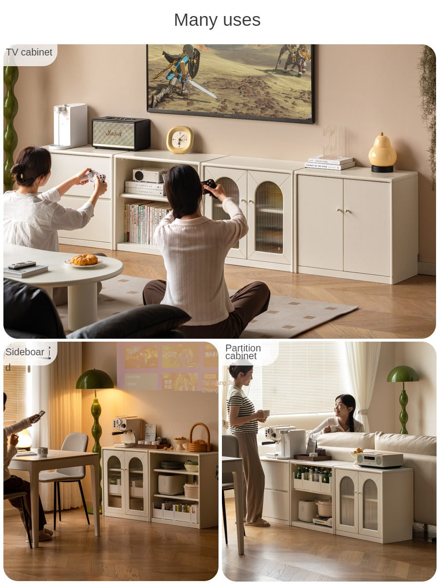 Poplar Solid Wood Combinable Storage TV Cabinet