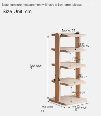 Solid Wood Shoe Rack Modern Simple Door Entry Multi-layer Storage Rack ...