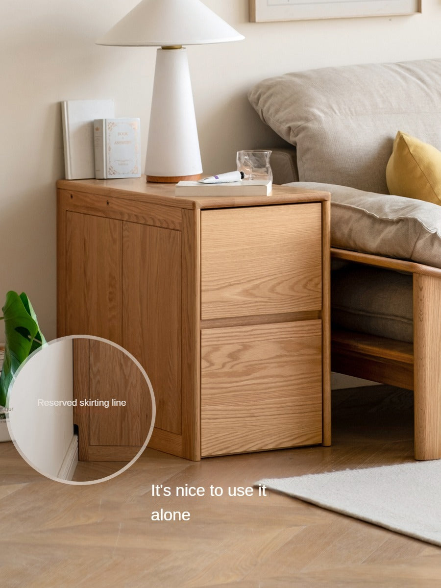 Oak Solid Wood Edge Side Cabinet Corner Bedside)