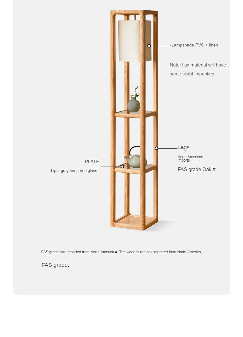 Oak Solid Wood bright lamp