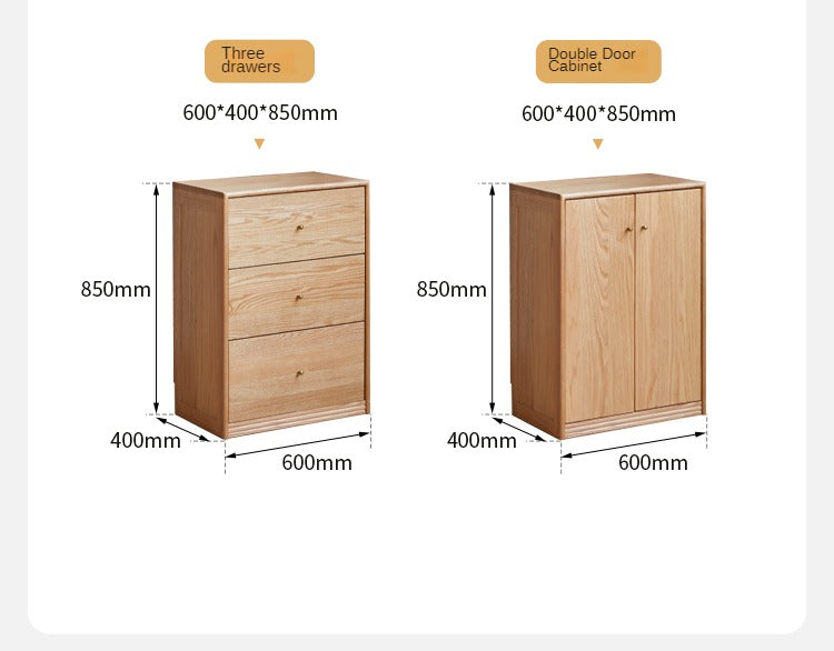 Oak Solid wood Floor-to-ceiling combination bookshelf, glass bookcase -