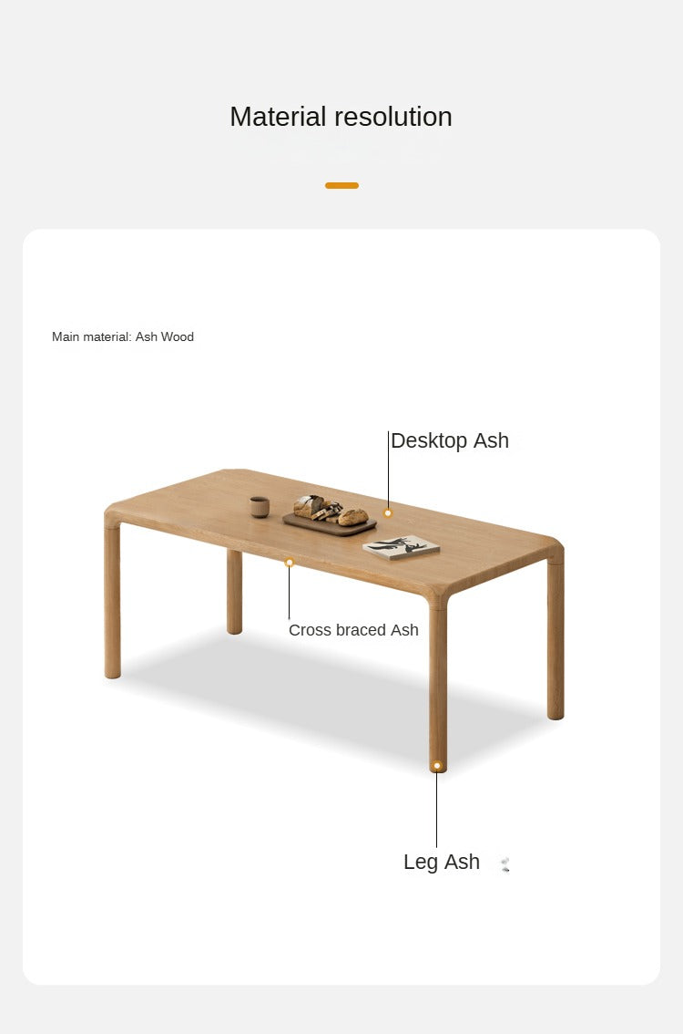 Ash Solid Wood Dining Table