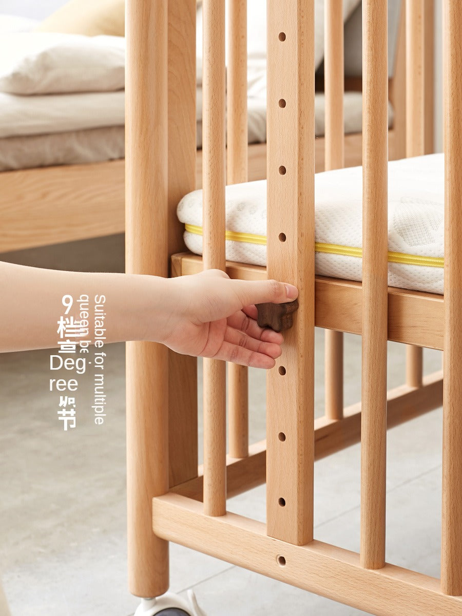 Beech Solid Wood Baby Mobile Bed