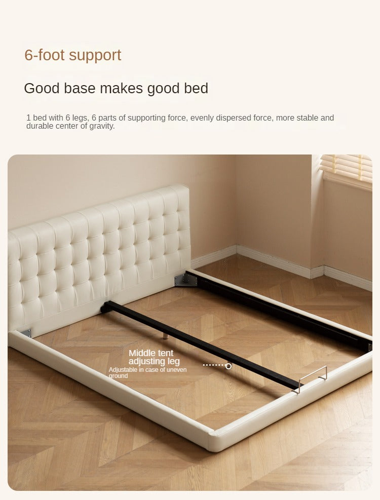 Organic Leather Art floor Bed "