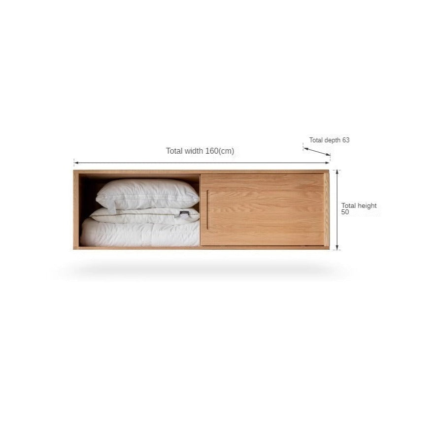 Oak solid wood sliding door wardrobe-