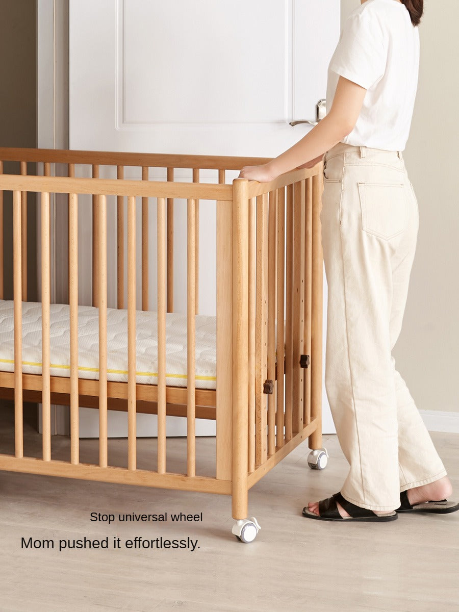 Beech Solid Wood Baby Mobile Bed