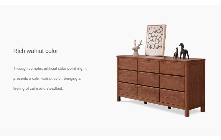 Oak solid wood nine-drawer cabinet  chest of drawers"