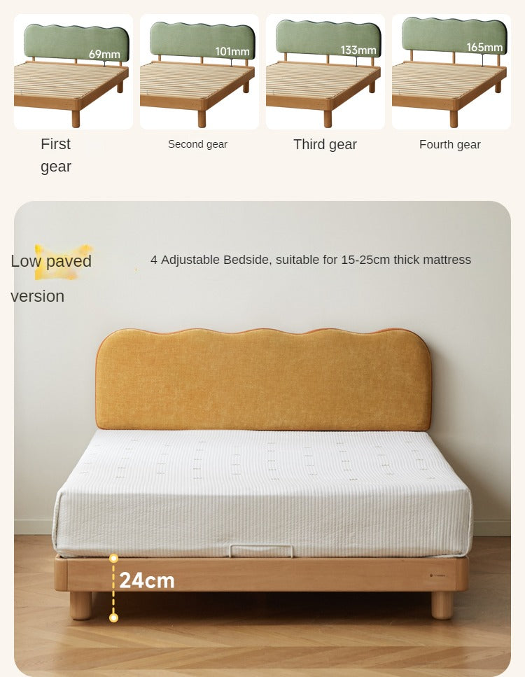 Beech Solid Wood Children's Modern Soft Bed