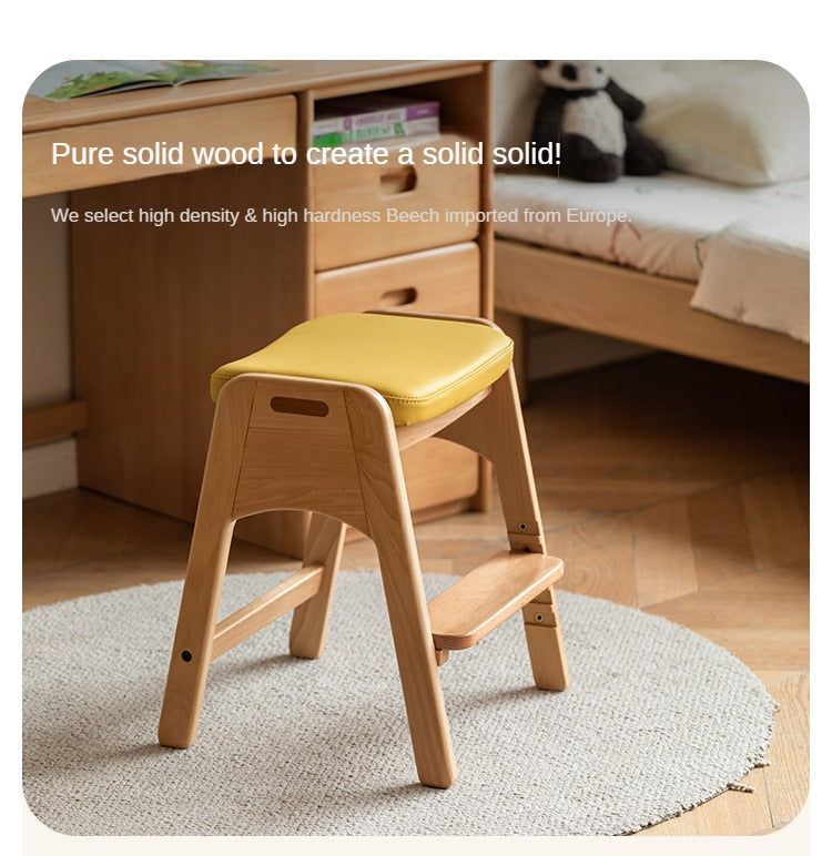 Beech solid wood children's lift study chair