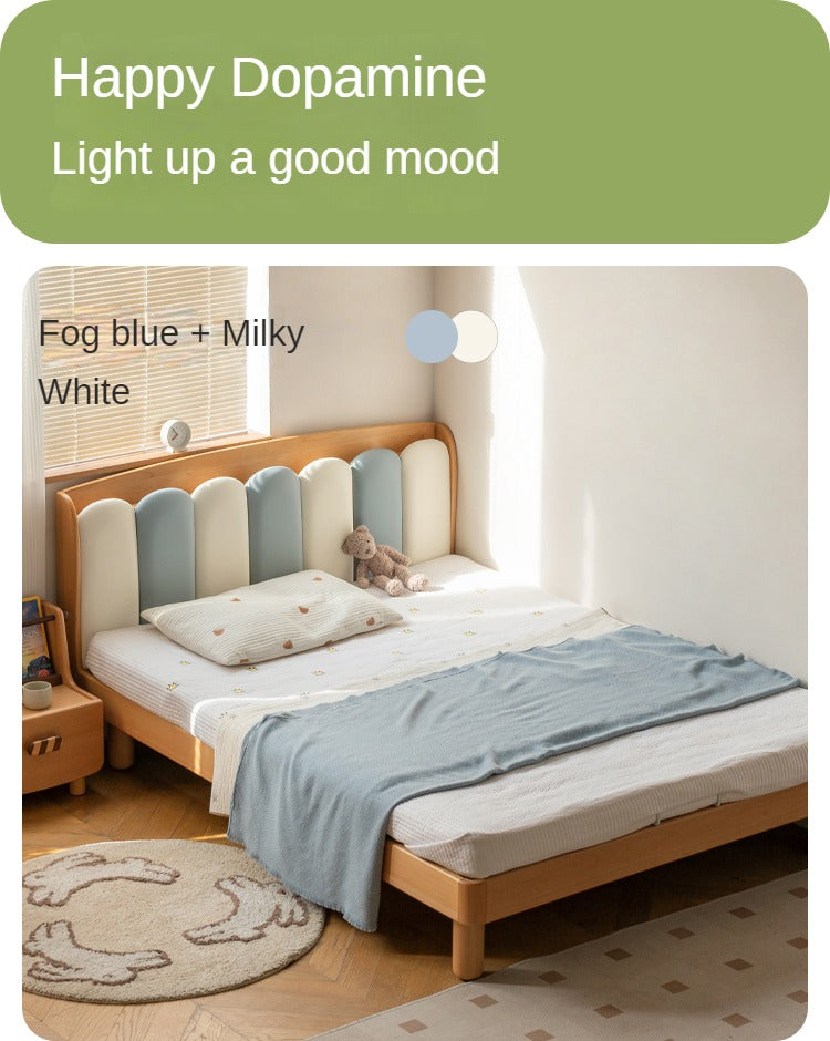 Beech Solid Wood Soft Single Kid's Bed