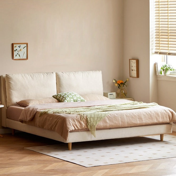 Imitation cotton and linen fabric Bed _)