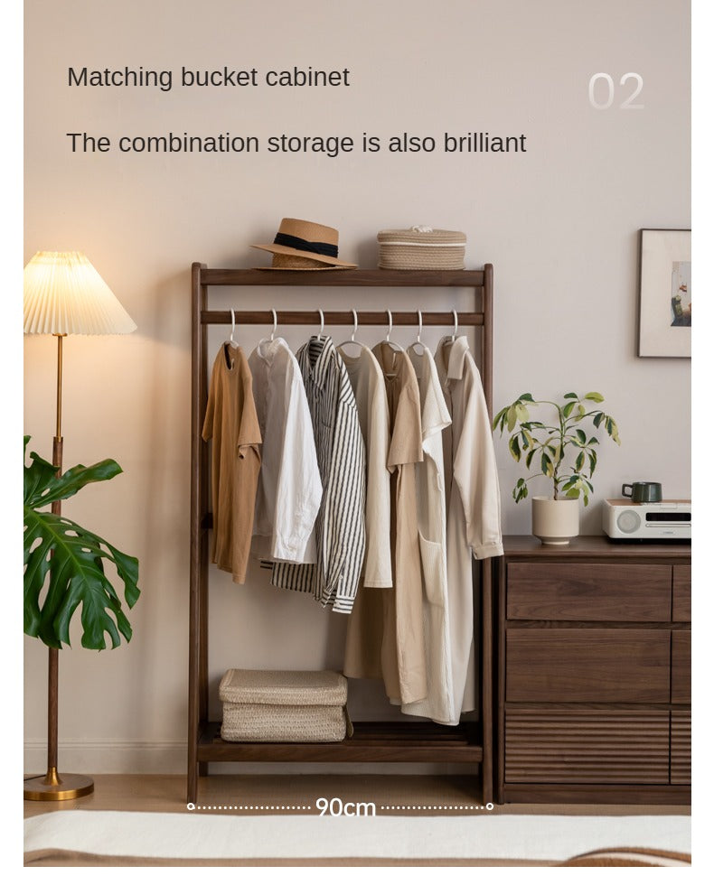 Oak, Black Walnut Solid Wood Clothes Hanger