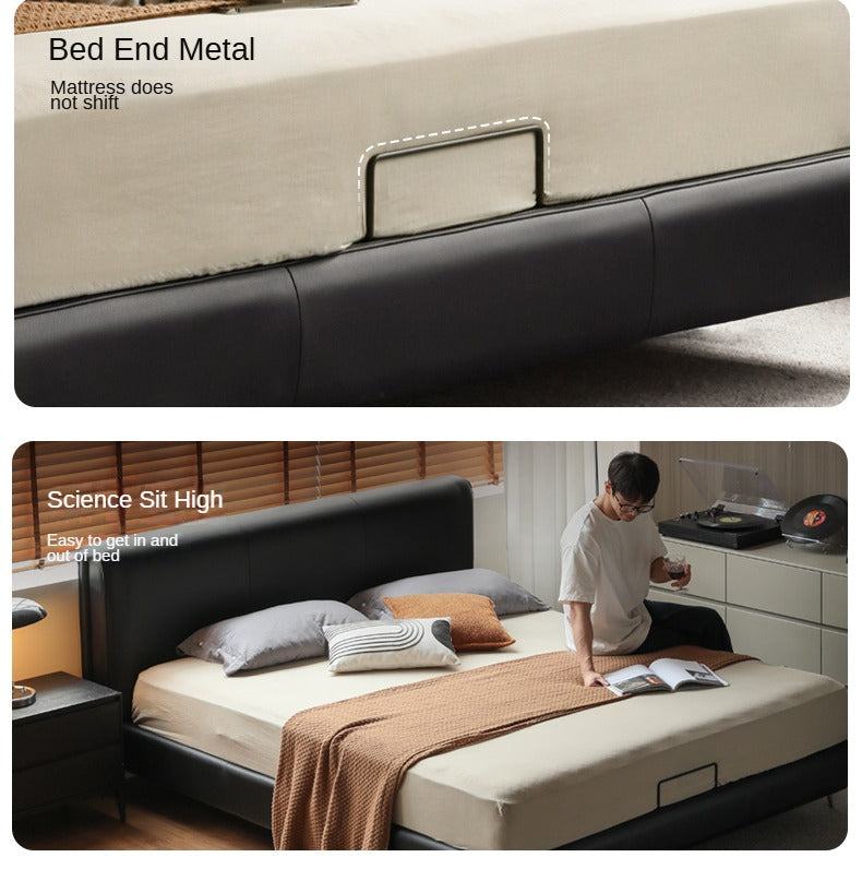 Ecological Cloud Leather High End Soft Bed Italian