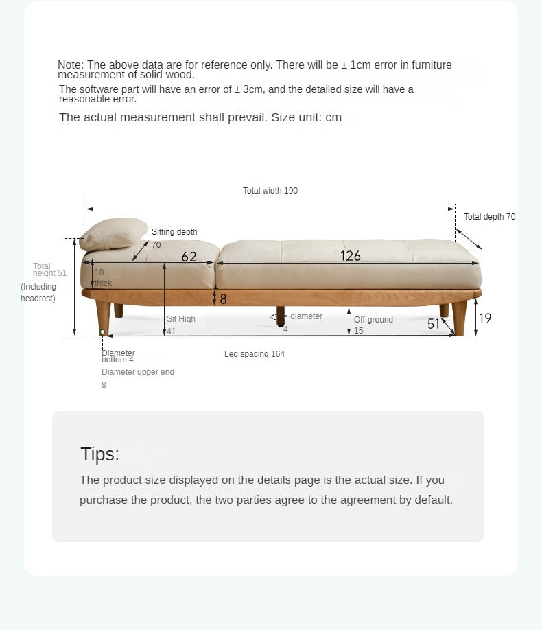 Oak solid wood sofa bed adjustable dual-purpose technological fabric: