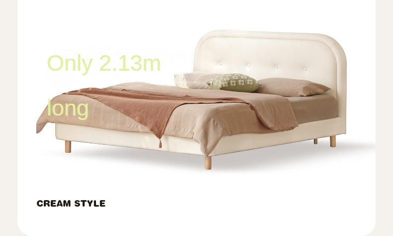 Organic Leather Fabric Soft Bed