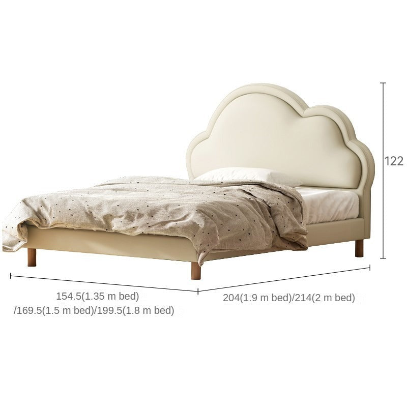 Organic Leather kid's Cloud Bed, cream style_.