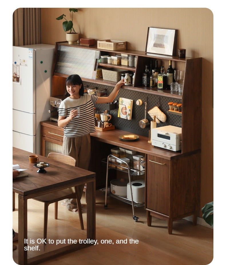 Black Walnut Multi-function Storage Sideboard