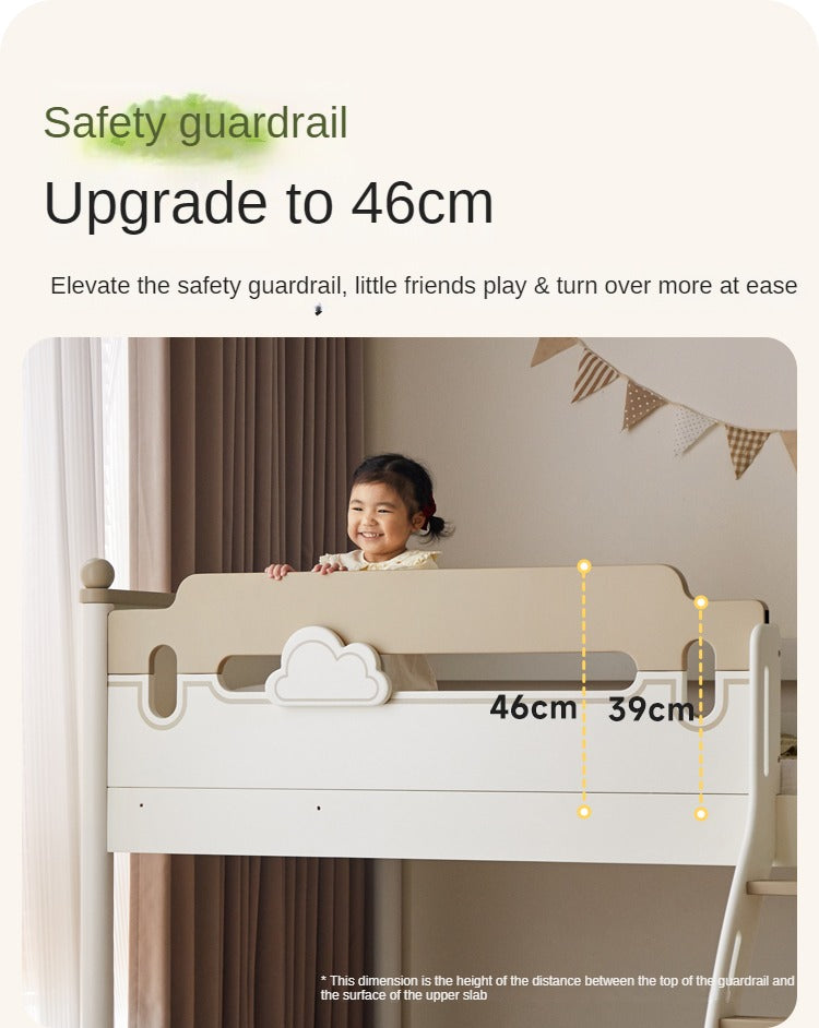 Beech solid wood children's bunk bed