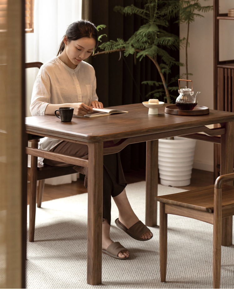 Black walnut, Ash solid wood style tea table