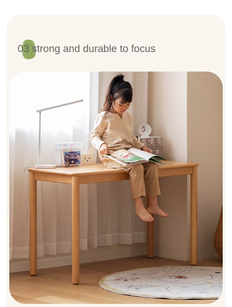 Beech, Oak Solid Wood Children's Writing Desk