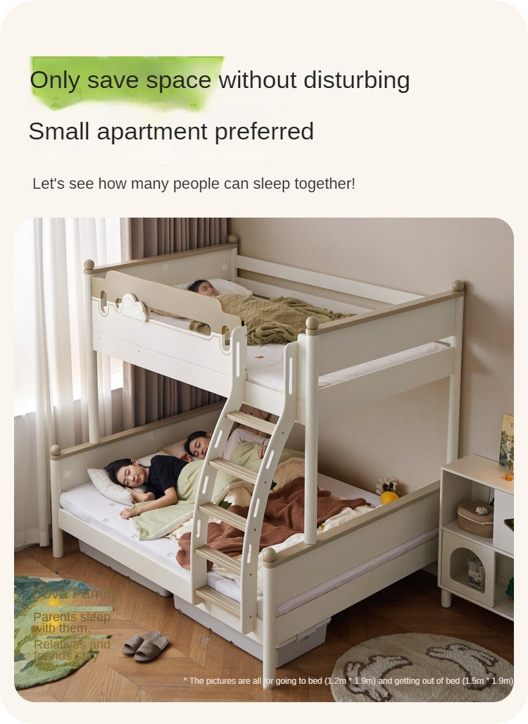 Beech solid wood children's bunk bed