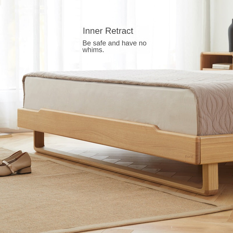 Ash solid wood soft back bed Nordic modern<