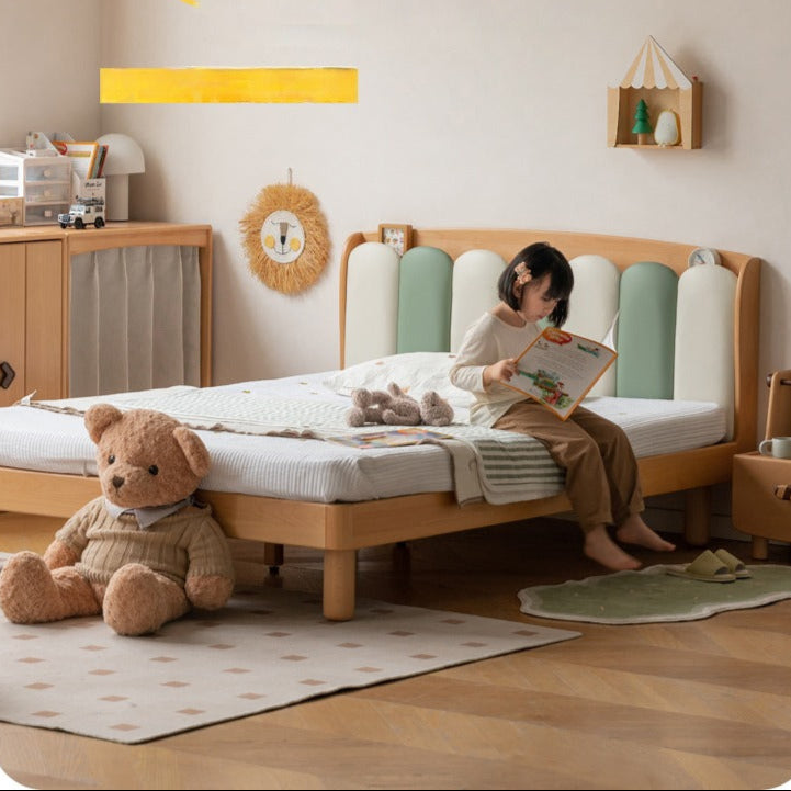 Beech Solid Wood Soft Single Kid's Bed