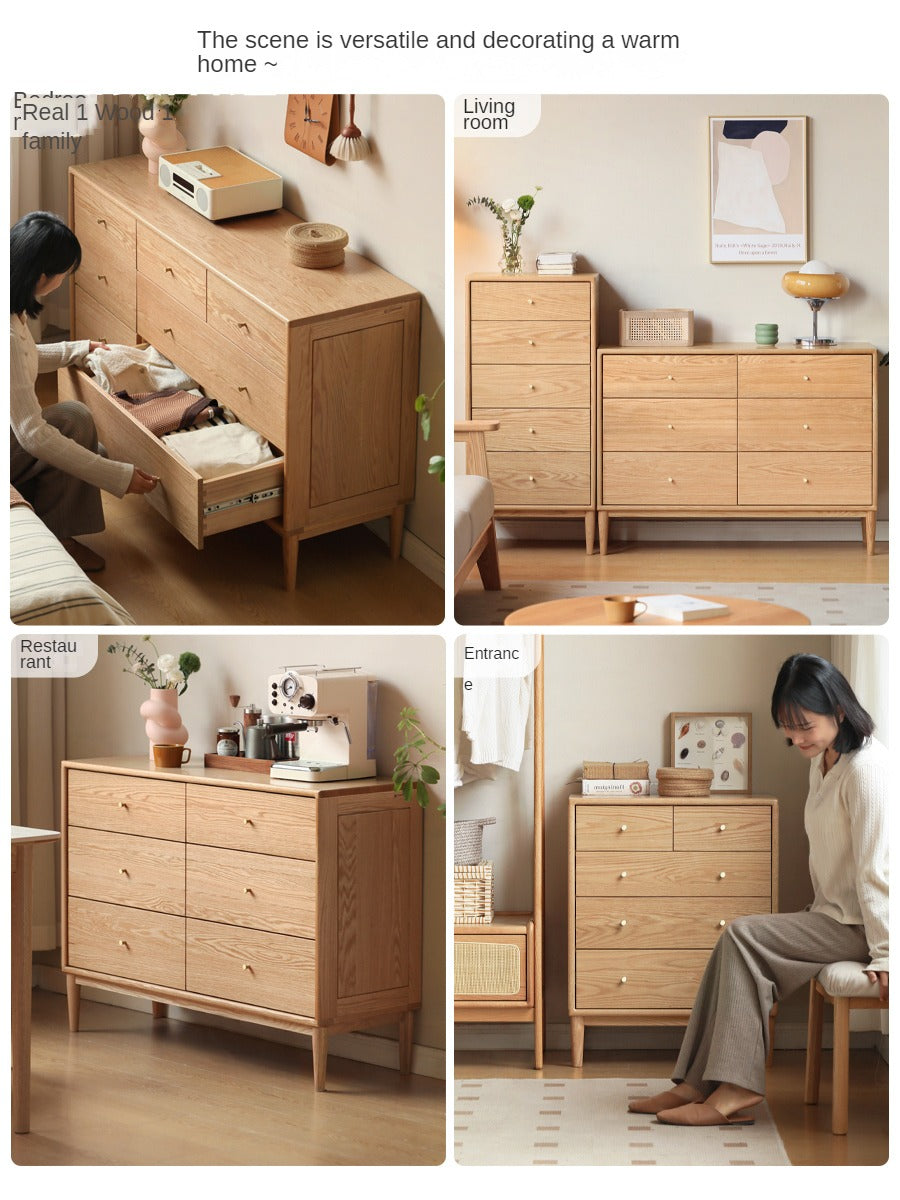 Oak solid wood Chest of drawers: