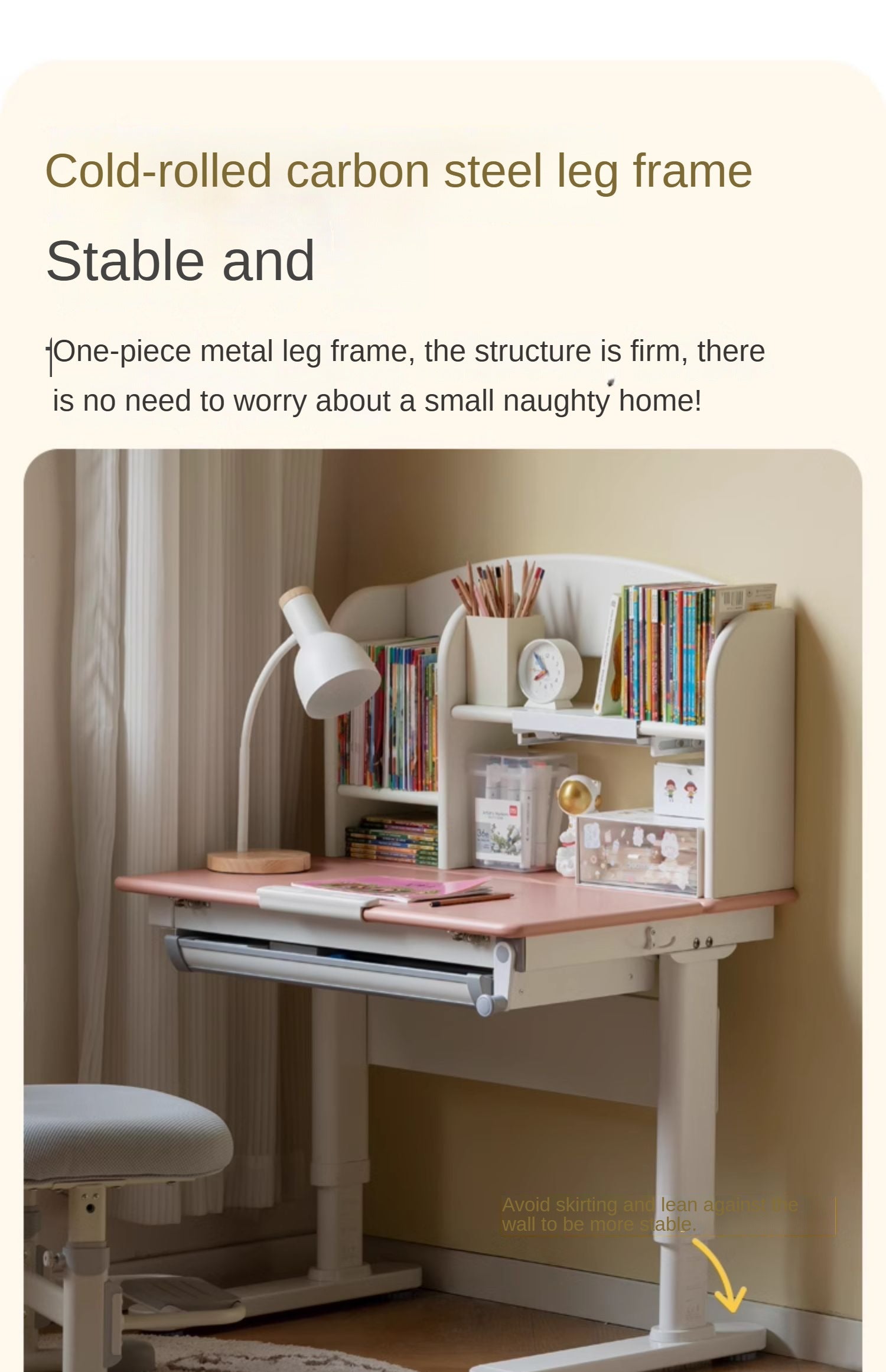 Poplar Solid Wood Children's Study Desk