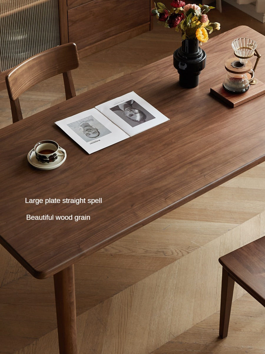 Black Walnut Solid Wood Large Board Modern Dining Table