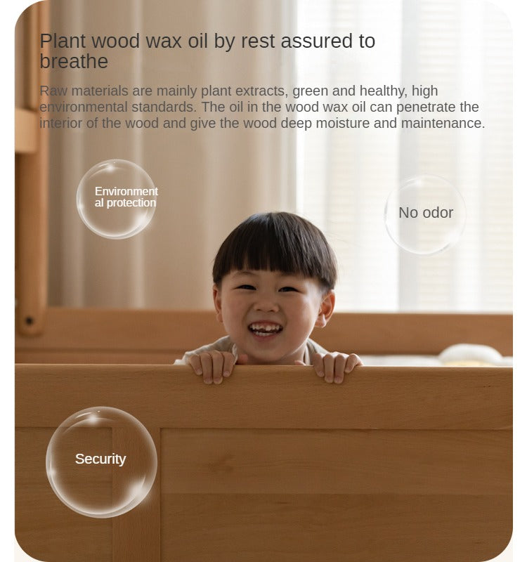 Beech solid wood children's multifunctional bed