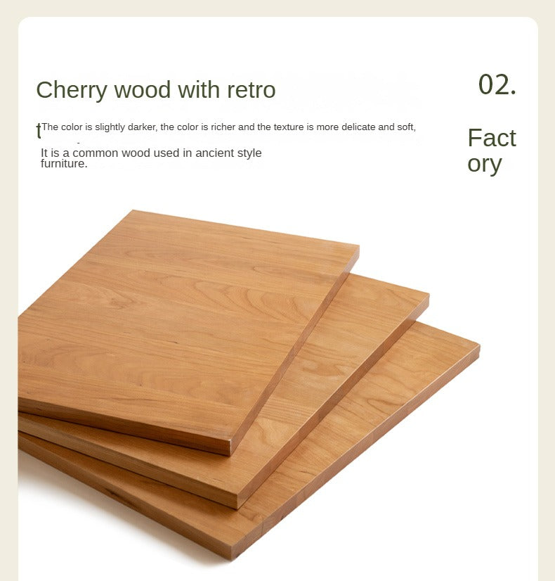 Cherry Solid Wood Box Storage Bed