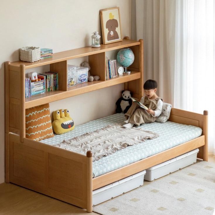 Beech solid wood children's multifunctional bed