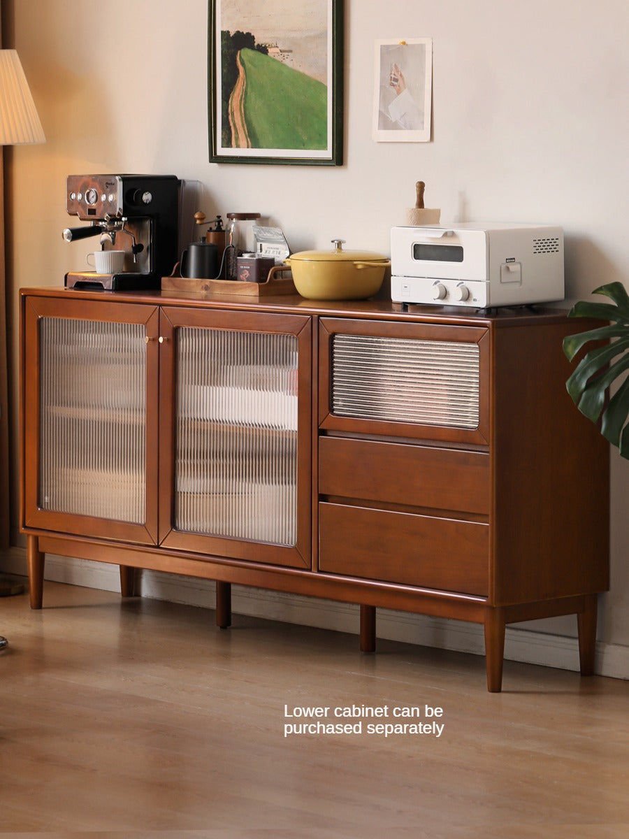 Poplar Solid Wood Sideboard Wall Mounted Cabinet