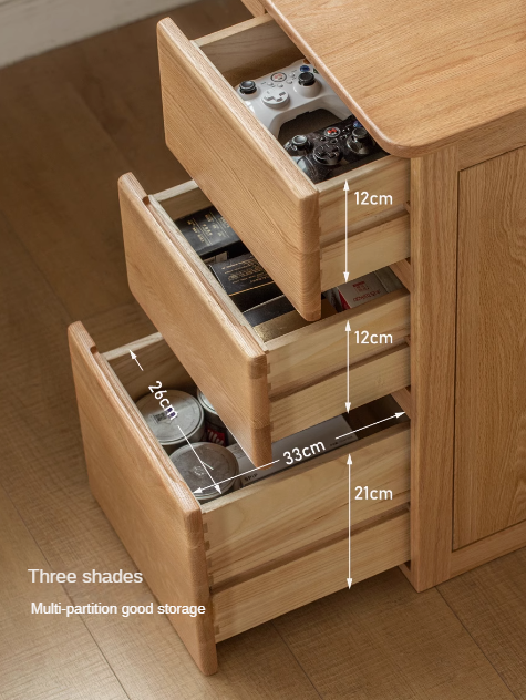 Oak solid wood computer desk with drawer