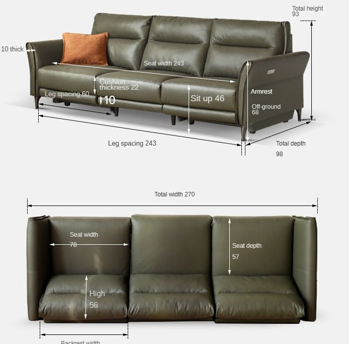 First layer cowhide electric multifunctional sofa)