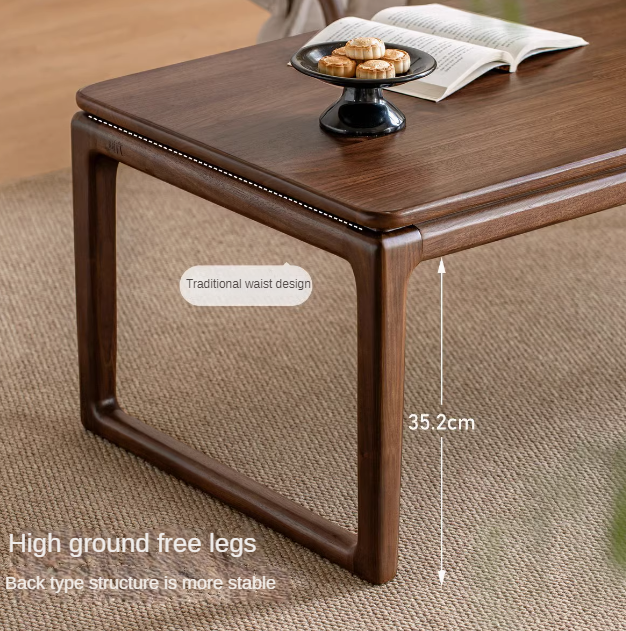 Oak solid wood tatami small tea table