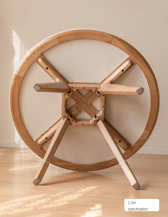 Ash Solid Wood Modern Rock Round Table