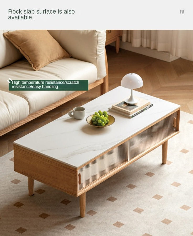 Oak  Solid wood slate coffee table "