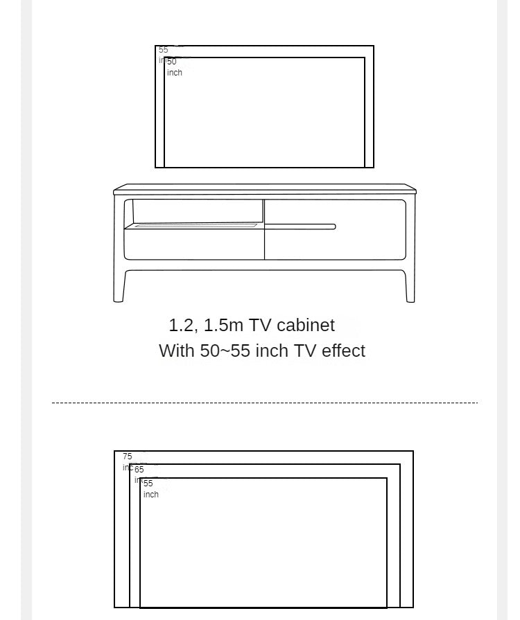 Oak Solid Wood Nordic Floor TV Cabinet-