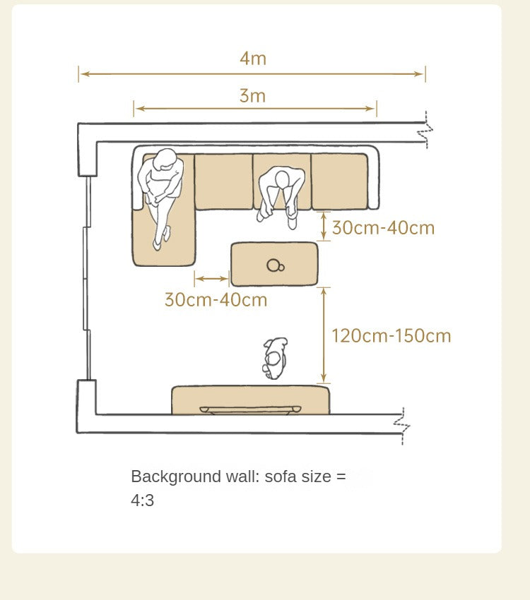 Fabric Cream Style Straight Sofa