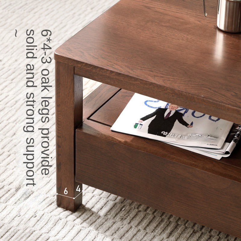 Oak solid wood Nordic minimalist modern coffee table