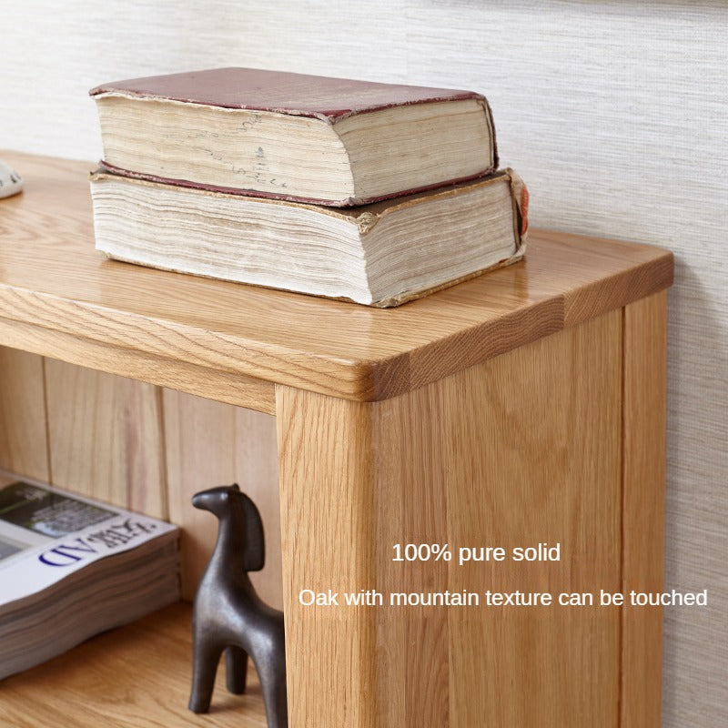 Oak solid wood Nordic simple small bookshelf