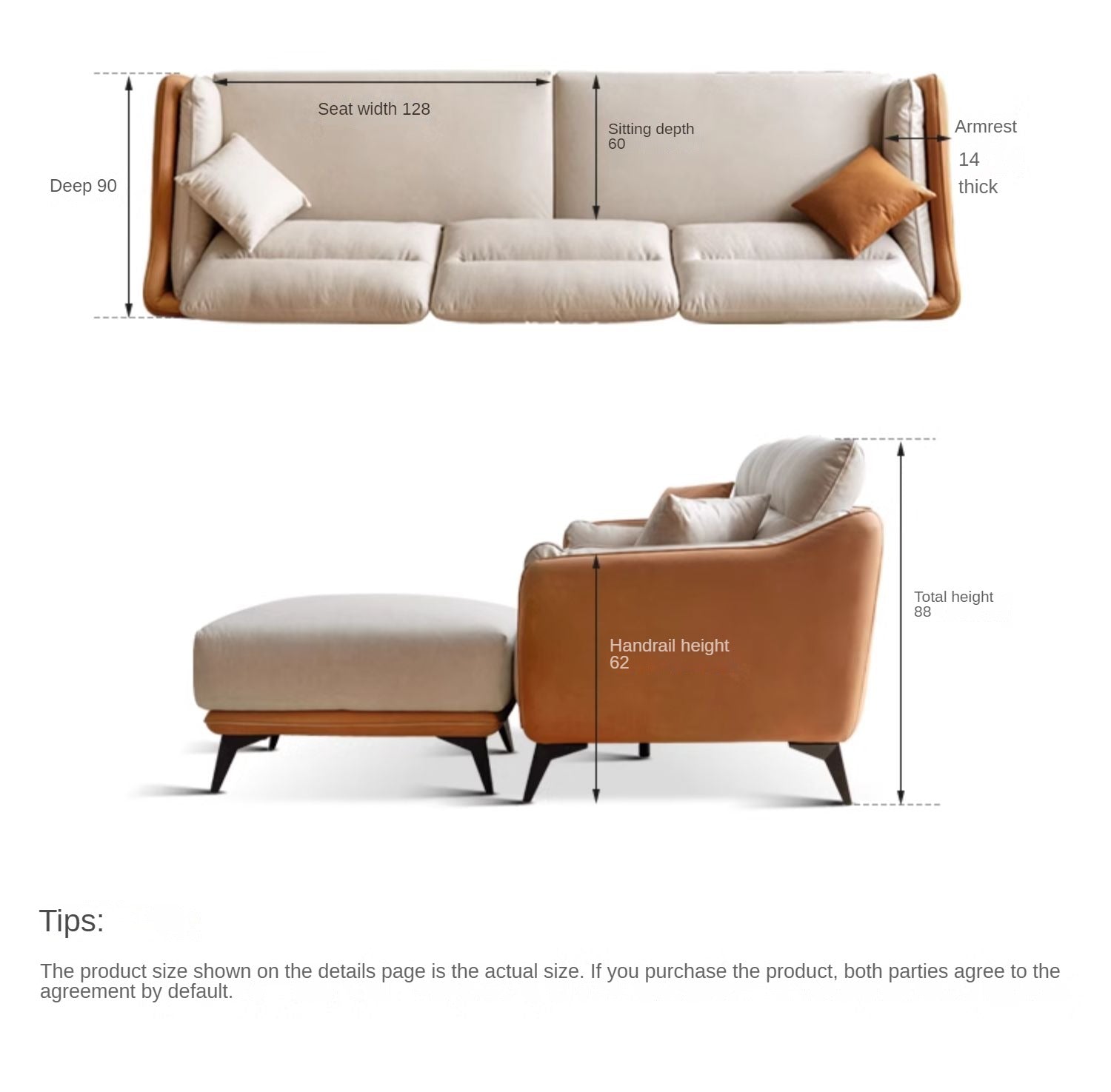 Technology Fabric High Back Corner Sofa)