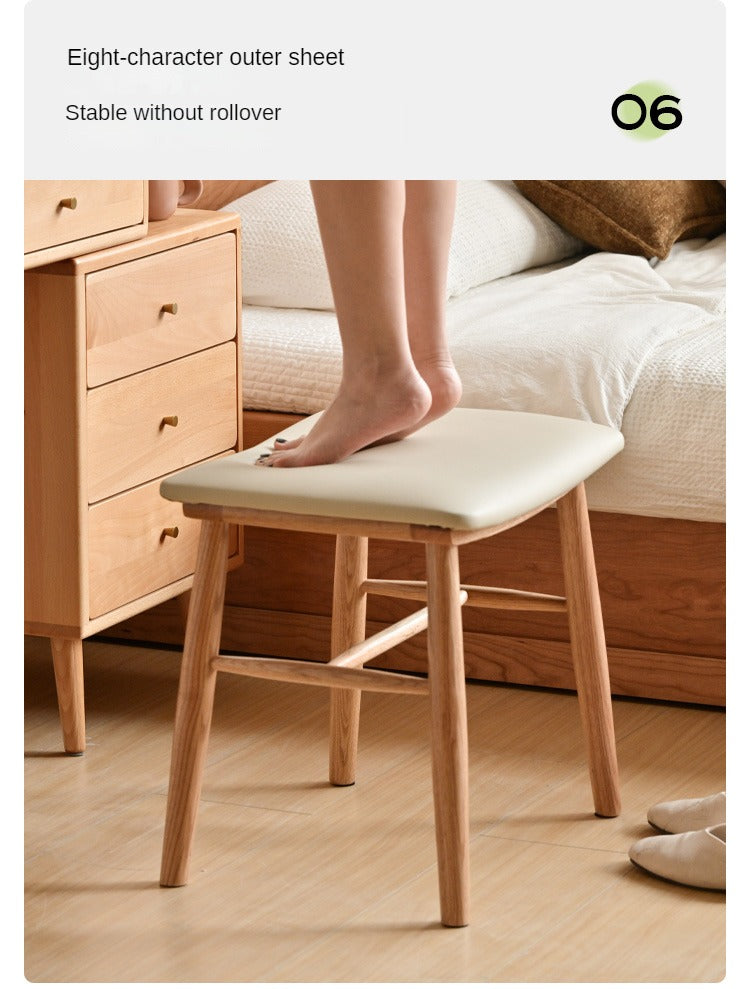 Oak Solid Wood Modern Dressing Stool