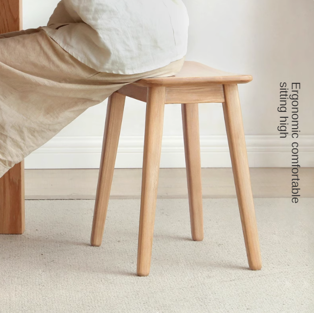 Oak, Ash solid wood modern makeup stool