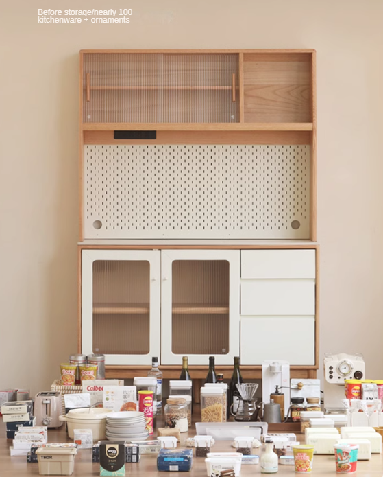 Oak Solid Wood Rock Board Sideboard