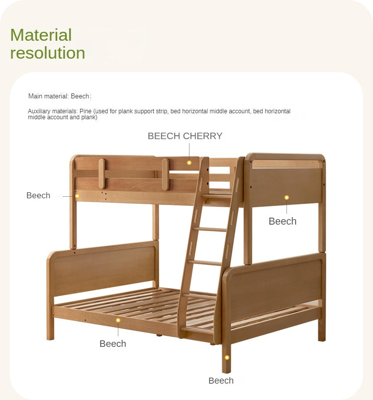 Beech Solid Wood Children's Bunk Bed