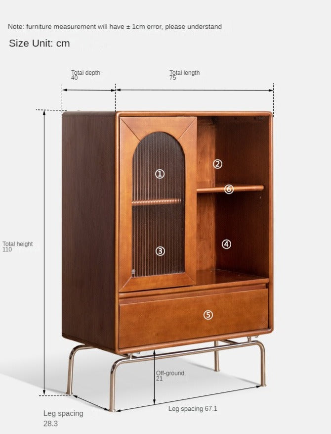 Poplar solid wood Side cabinet