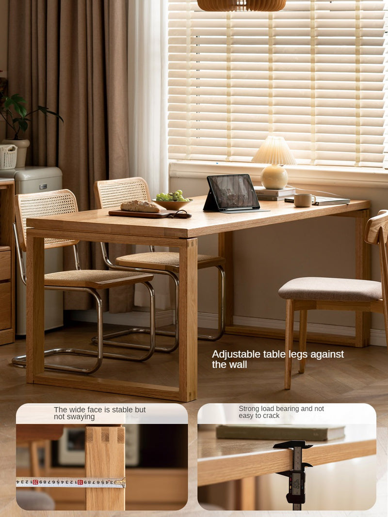solid wood dining table against the wall large table home dining table ...